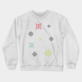 8 bit stars / shine / pop pattern Crewneck Sweatshirt